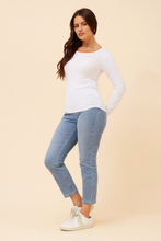 Load image into Gallery viewer, Caroline Morgan Viscose Stretch Top ~ White
