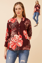 Load image into Gallery viewer, Caroline Morgan Viscose Print Top ~ Bold Floral
