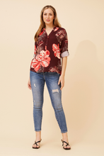 Load image into Gallery viewer, Caroline Morgan Viscose Print Top ~ Bold Floral
