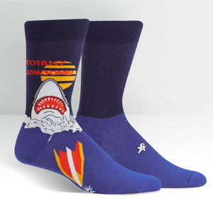 Totally Jawsome - Men's Crew Socks by Sock it to Me