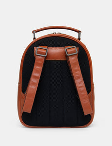 Shakespeare Bookworm Brown Leather Backpack