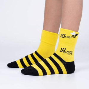 Bee-ing Happy - Kids Turn Cuff Socks - by Sock it to Me