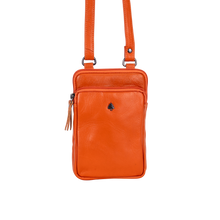 Load image into Gallery viewer, Greenwood Leather Gail Compact Crossbody Bag ~ Orange
