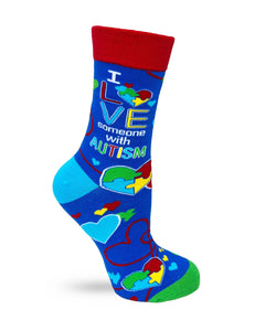 I Love Someone With Autism ~ Women's Crew Socks by FabDaz