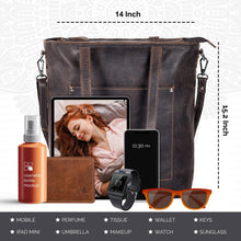 Load image into Gallery viewer, Greenwood Leather Bunbury Tote Bag ~ Brown
