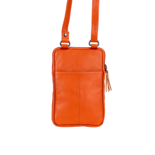 Load image into Gallery viewer, Greenwood Leather Gail Compact Crossbody Bag ~ Orange
