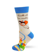 Load image into Gallery viewer, F*** Off I'm Reading ~ Ladies Crew Socks by Fazdaz
