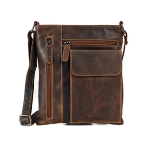 Greenwood Leather Lucy Ladies Cross Body Bag Lucy ~ Mid Brown