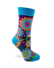 Load image into Gallery viewer, Funky Floral ~ Women&#39;s Crew Socks by FabDaz
