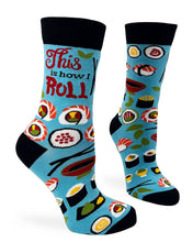 Load image into Gallery viewer, This Is How I Roll ~ Ladies Crew Socks by Fazdaz
