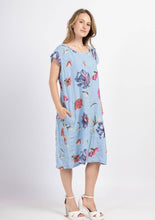 Load image into Gallery viewer, Colette Italian Made Linen Slim Fit Dress ~ Flora White
