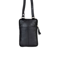 Load image into Gallery viewer, Greenwood Leather Gail Compact Crossbody Bag ~ Black
