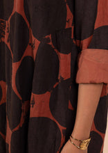 Load image into Gallery viewer, Colette Italian Made Cotton Corduroy  Dress ~ Rust
