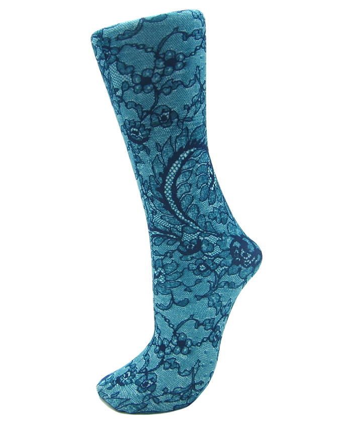 Celeste Stein ~ COMPRESSION Socks ~ Blue Morning Sun