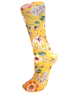 Celeste Stein ~ COMPRESSION Socks ~ Prairie Flowers Gold