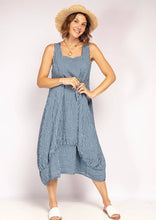 Load image into Gallery viewer, Colette Italian Made Linen Sleeveless Pinstripe Maxi Dress ~ Bottle Green
