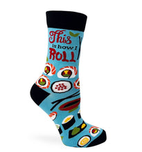 Load image into Gallery viewer, This Is How I Roll ~ Ladies Crew Socks by Fazdaz
