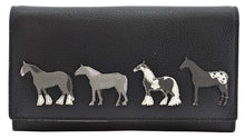 Load image into Gallery viewer, Best Friends Horses Matinee Purse Grey - Mala Leather
