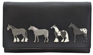 Best Friends Horses Matinee Purse Grey - Mala Leather