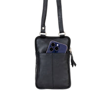 Load image into Gallery viewer, Greenwood Leather Gail Compact Crossbody Bag ~ Black
