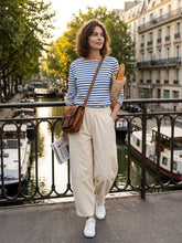Load image into Gallery viewer, Colette Plain Barrel Leg Corduroy Pants ~ Chocolate
