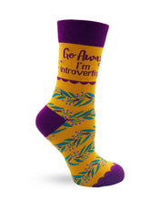 Load image into Gallery viewer, Go Away I&#39;m Introverting ~ Women&#39;s Crew Socks by FabDaz
