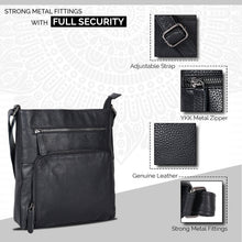 Load image into Gallery viewer, Greenwood Leather Greymouth Shoulder Bag ~ Black
