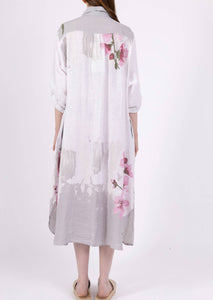 Colette Italian Made Linen Shirt Dress ~ Mustard