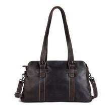 Load image into Gallery viewer, Greenwood Marlow Leather Tote Dark Brown
