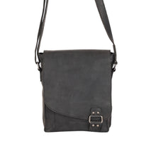Load image into Gallery viewer, Greenwood Leather Hobart Shoulder Bag ~ Black
