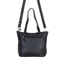 Load image into Gallery viewer, Greenwood Leather Rowan Shoulder &amp; Crossbody Tote Bag ~ Black

