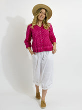 Load image into Gallery viewer, Mozaic Capricorn Top Plain ~ Hot Pink Wash ~ Sz S-XXL
