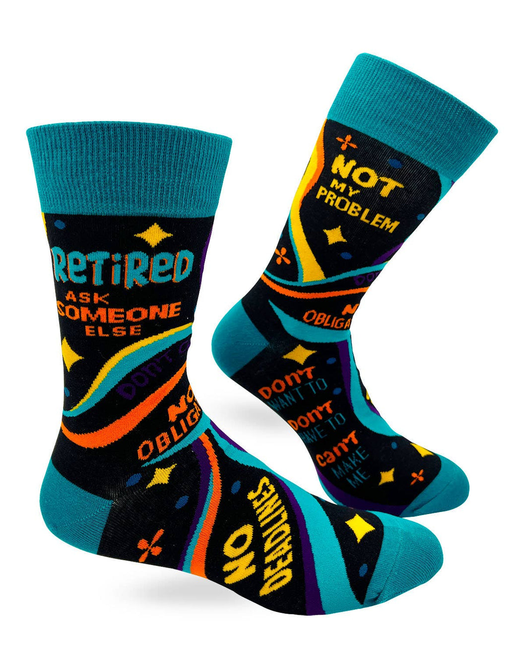 Retired Ask Someone Else ~ Men's Crew Socks by FabDaz