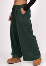 Load image into Gallery viewer, Colette Wide Leg Cotton Corduroy Trousers ~ Petrol Blue
