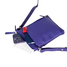 Load image into Gallery viewer, Greenwood Leather Hazel Compact Crossbody Bag ~ Purple
