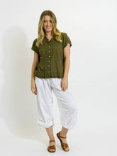 Load image into Gallery viewer, Mozaic Capricorn Top Plain ~ Olive Wash ~ Sz XS-XXL

