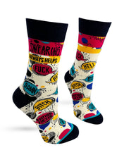 Load image into Gallery viewer, Swearing Always Helps ~ Ladies' Crew Socks by FabDaz
