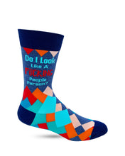 Load image into Gallery viewer, Do I look Like A F***ing People Person? ~ Men's Crew Socks by FabDaz
