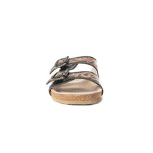 Load image into Gallery viewer, Tooled Leather Falling Feather Sandals ~ Brown
