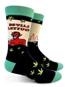 Devils Lettuce - Men's Crew Socks by Groovy Things