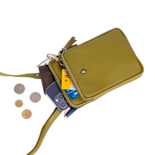Load image into Gallery viewer, Greenwood Leather Gail Compact Crossbody Bag ~ Lime
