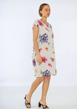 Load image into Gallery viewer, Colette Italian Made Linen Slim Fit Dress ~ Flora White
