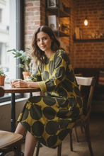 Load image into Gallery viewer, Colette Italian Made Cotton Corduroy  Dress ~ Olive
