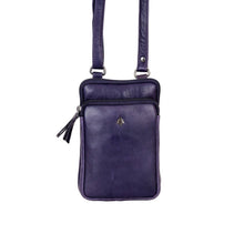 Load image into Gallery viewer, Greenwood Leather Gail Compact Crossbody Bag ~ Purple
