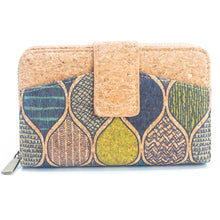 Load image into Gallery viewer, Cork Zip Around Short Purse ~ Multicolour Patterns (various options)
