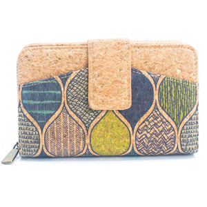 Cork Zip Around Short Purse ~ Multicolour Patterns (various options)