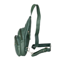 Load image into Gallery viewer, Greenwood Leather Summit Sling Backpack ~ Green
