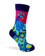 Load image into Gallery viewer, Peacock ~ Women&#39;s Crew Socks by FabDaz
