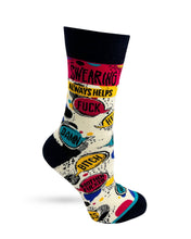 Load image into Gallery viewer, Swearing Always Helps ~ Ladies' Crew Socks by FabDaz
