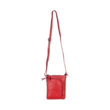 Load image into Gallery viewer, Greenwood Leather Helen Compact Crossbody Bag ~ Red
